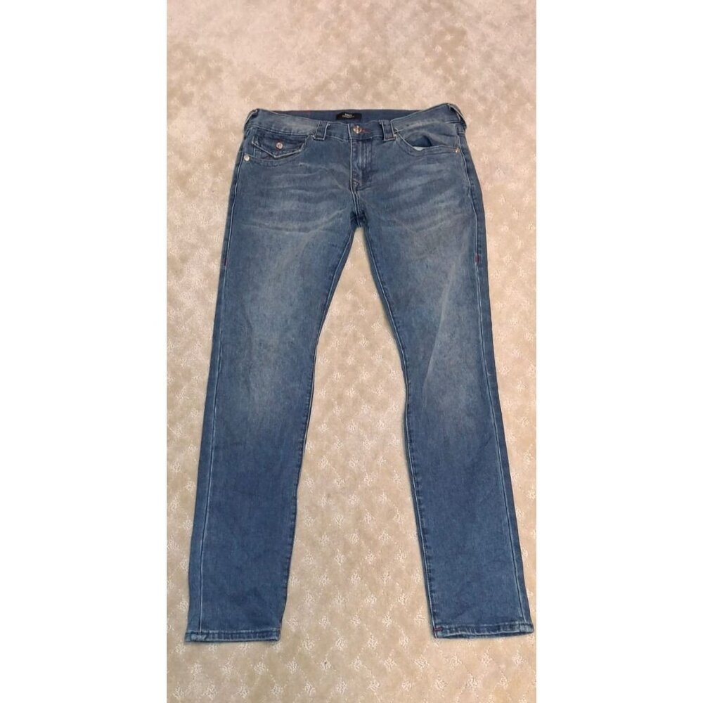 True Religion Jeans Men's Size 30x30 Rocco Relaxed Skinny Flap Pocket World Tour